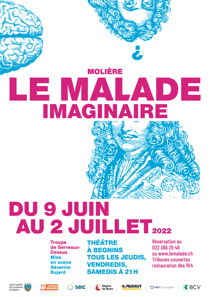 Affiche: le malade imaginaire, Théâtre à Begnins